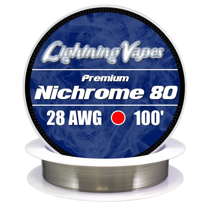 Genuine Lightning Vapes 28 AWG Nichrome 80 Wire 250' N6