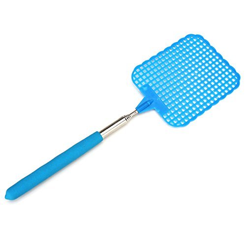 2pcs Adjustable Collapsible ABS & Stainless Fly Swatter Plastic Flapper N5