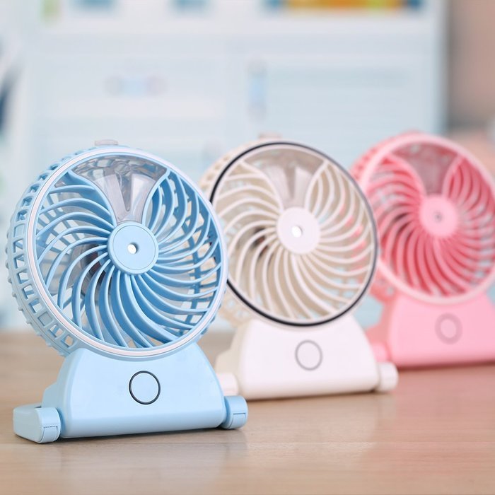 Humidifier Fan Handheld USB Mini Misting Cooling Fan Humidifier by eBerry&reg; (Blue) N10