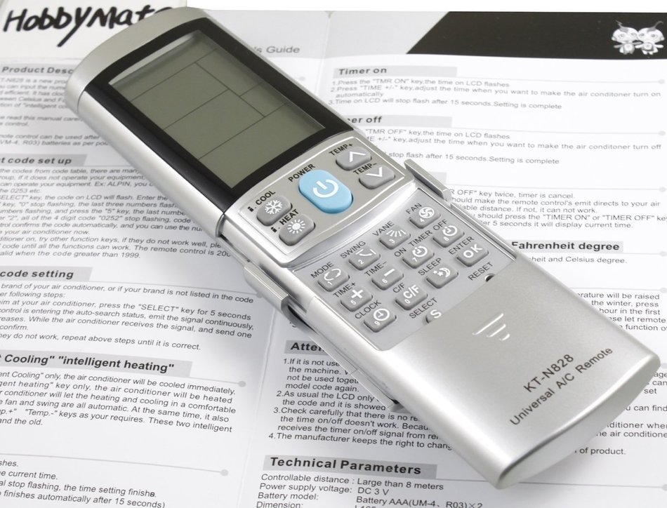 Universal ac remote control for 50+ Brands LG AC Remote - 2000+ Models Option - HOBBYMATE (Gold Color) N10
