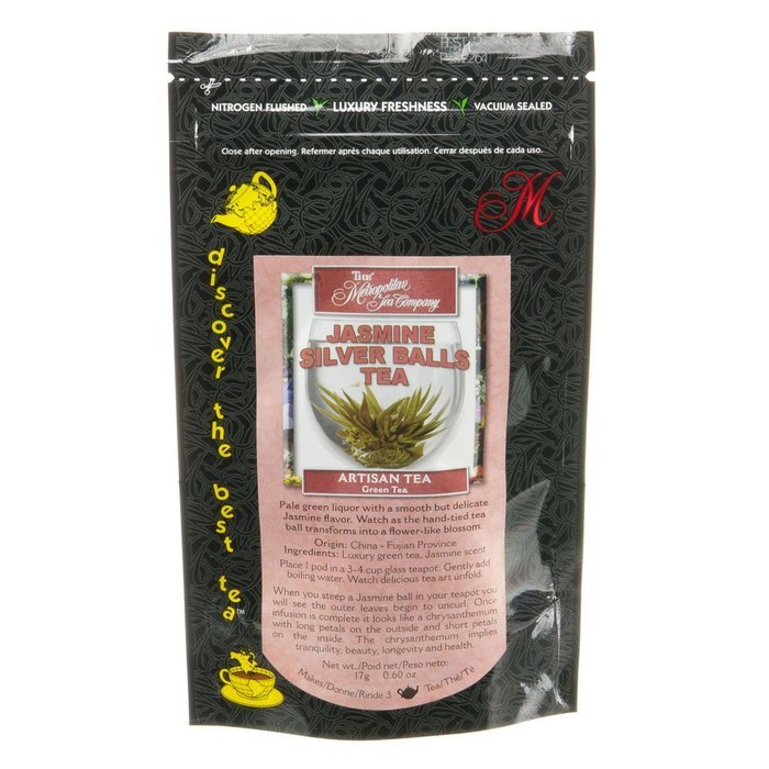 Metropolitan Tea Discovery Artisan Flowering Tea Pack, Jasmine Silver Balls