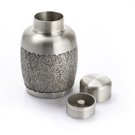 Royal Selangor Isthumus Home Collection Isthmus Airtight Pewter Tea/Coffee Caddy(Large) 18.3cm x16.5cm x12.7cm N2