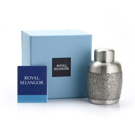 Royal Selangor Isthumus Home Collection Isthmus Airtight Pewter Tea/Coffee Caddy(Large) 18.3cm x16.5cm x12.7cm N3