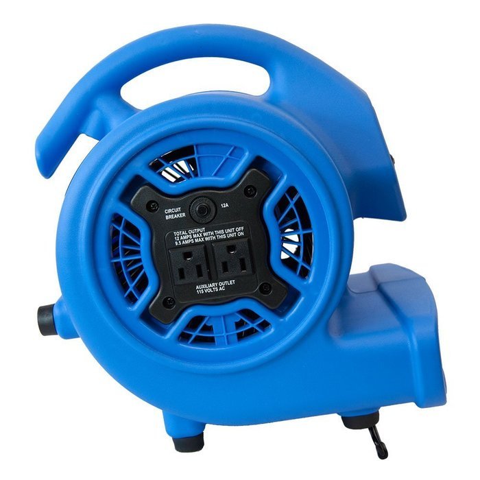 XPOWER P-100A 3 Speeds Mini Air Mover with Built-In Dual Outlets for Daisy Chain N5