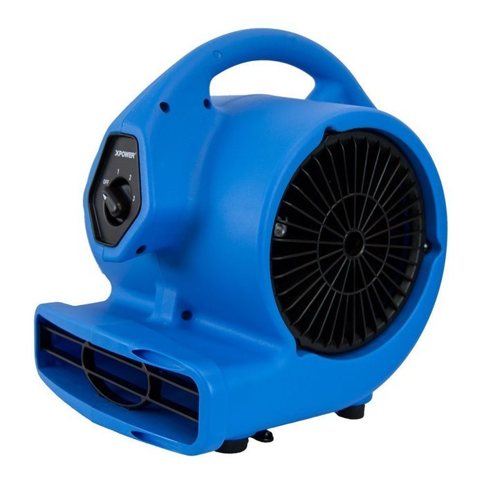 XPOWER P-100A 3 Speeds Mini Air Mover with Built-In Dual Outlets for Daisy Chain N6