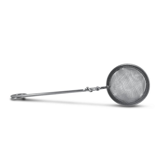 Round Mesh Stainless Steel Tea Infuser Stir Wand, w/ Jointed Clip Clamp Handle