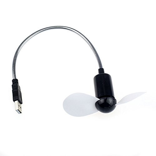 Coper ® Flexible USB Mini Cooling Fan Cooler For Laptop Desktop PC Computer New (Black) N16