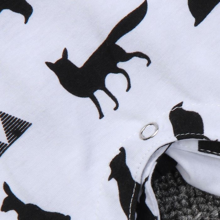 Clothes Set ,BeautyVan Newborn Infant Clothes Baby Boy Girl Tops Animals Print Romper Outfits Jumpsuit (24M, White) N2