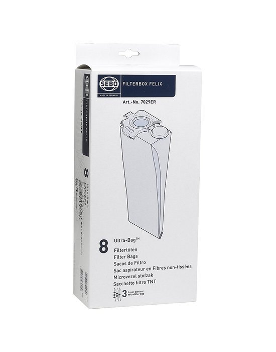 Sebo Filterbox Felix ULTRA 7029ER 8-Pack NEW Cloth Bag N2