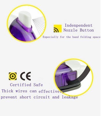 MorningRising Mini Travel Iron, Mini Wired Water Spray Steam Electric Iron for Traveling (Purple) N2