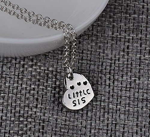 Hot Family Gift Big Middle Little Sister Heart Pendant Silver Plated Necklace N11