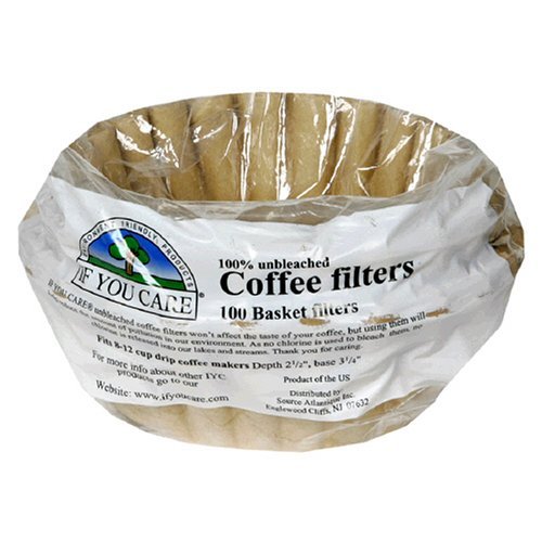 If You Care 8-Inch Basket Filters in Poly Bag, 100-Count Packages (Pack of 24)