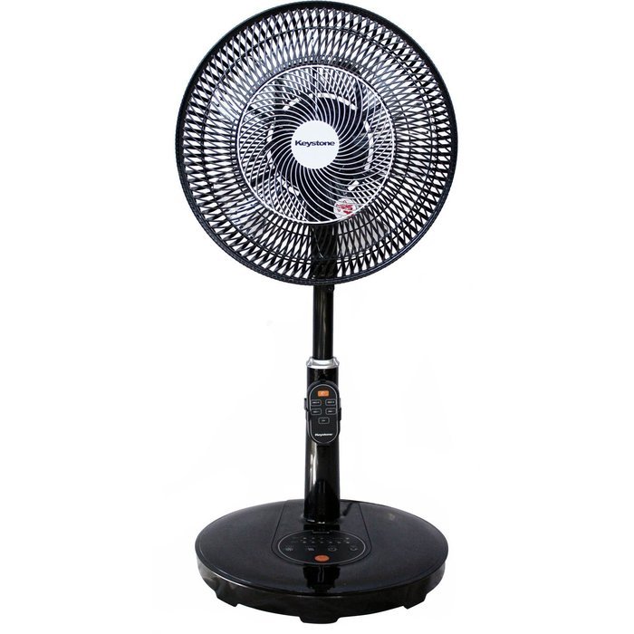 Keystone KSTFD12AAG Table to Floor Air Accelerator Pedestal Fan with DC Motor and Remote Control, 12-Inch, Black N3