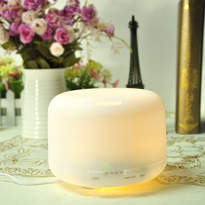 500ML Aroma Essential Oil Diffuser Ultrasonic Aromatherapy Machine Air Humidifier Moistener Atomizer with 4 Timer...