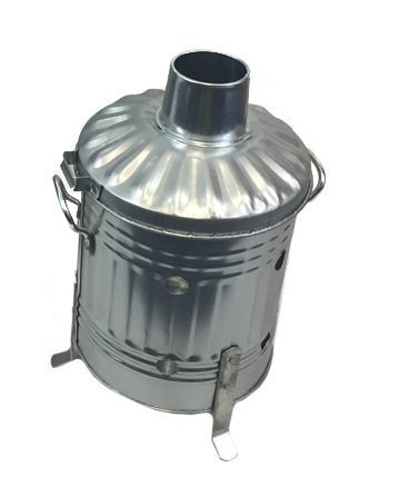 Mini Garden Incinerator Small Fire Bin Galvanised 15 Litre Burning Wood Leaves Paper MADE IN UK by Keto Plastics