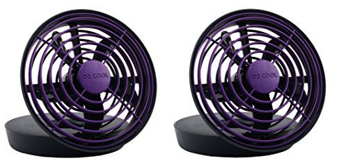 O2-Cool FD05003 Jet Fan, 5-Inch, Purple (2 pack)
