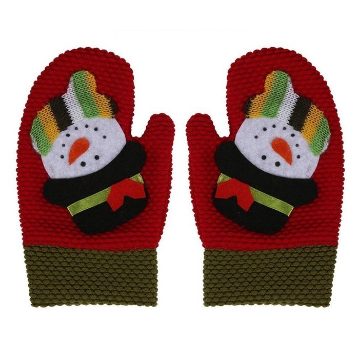 Christmas glove,Morecome Santa Snowman 1pc Cutlery Sets Of Six Sets Of Gloves