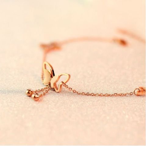 Women Cute Butterfly Charm Ankle Chain Anklet Bracelet Foot Jewelry Sandal Beach