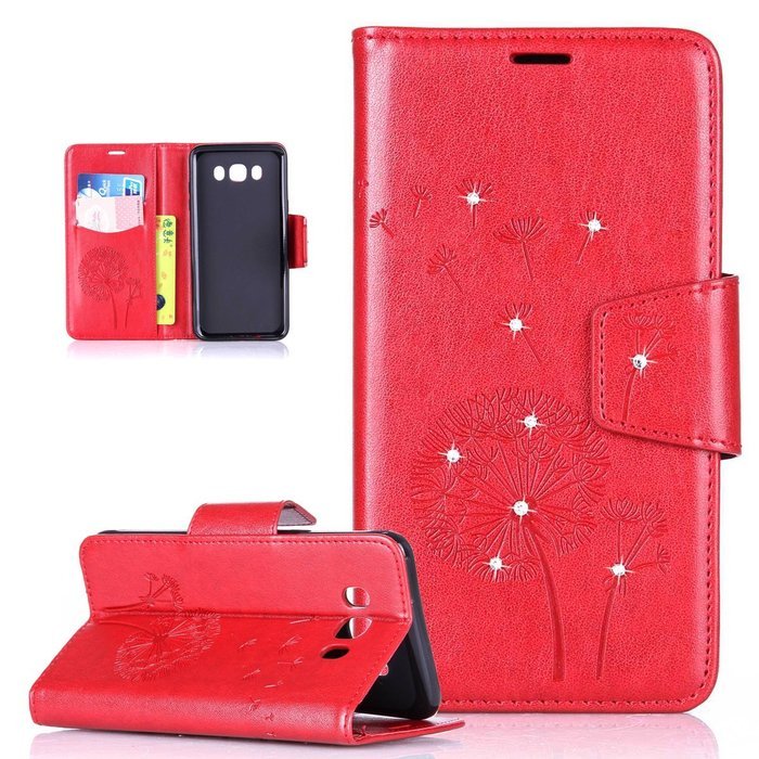Galaxy J7 2016 Case,Galaxy J7 2016 Cover,ikasus Glitter Diamond Embossing Flowers Lily Butterfly PU Leather Flip... N6