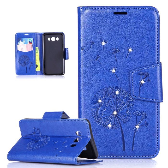 Galaxy J7 2016 Case,Galaxy J7 2016 Cover,ikasus Glitter Diamond Embossing Flowers Lily Butterfly PU Leather Flip... N14