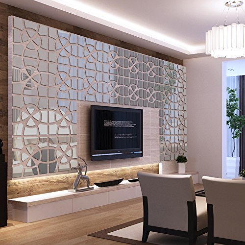 EverTrust(TM) new big 3d wall stickers decor modern acrylic living home large mirror still life surface wall sticker... N5