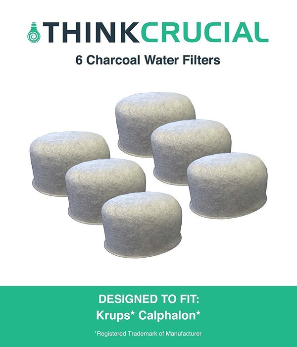 6 Krups Calphalon Style Charcoal Water Filters, Fits All Calphalon Coffeemakers, Designed & Engineered by Crucial...