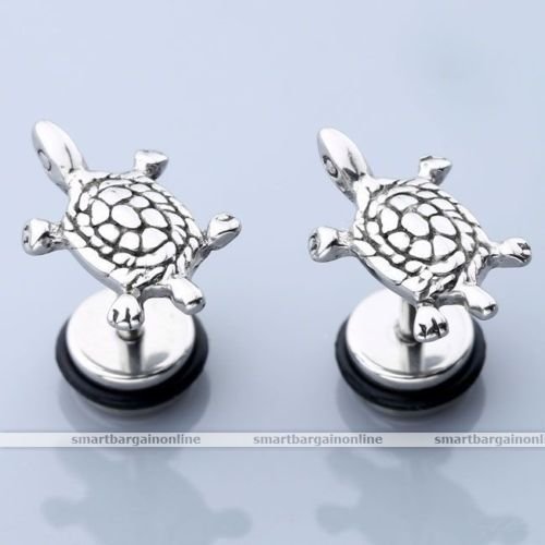 2x Stainless Steel Turtle Barbell Ear Cartilage Helix Stud Bars Earring Piercing N3