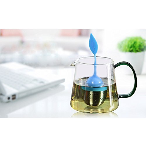 Efanr 5 Pack Tea Infuser, Silicone Tea Infuser Filters Handle Stainless Steel Ball Strainer filter Infuser with... N2