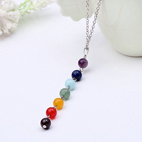 7 Chakra Beads Pendant Necklace Women Yoga Reiki Healing Balancing Necklace N3