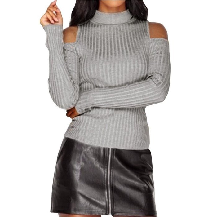 Women's Blouse,Laimeng Round neck Cotton blend Long Sleeve Knitted Pullover Sweater Slim Jumper Blouse (M, Black)