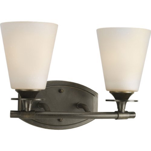 Progress Lighting P3222-77 2-Light Bath Bracket, Forged Bronze by Progress Lighting