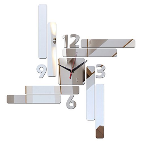 EverTrust(TM) New Hot mirror Wall Clock sticker Modern style Home Decor Living Room sofa background Stickers
