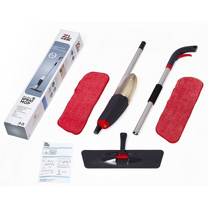 Steam Mop by Ze&Li, Special Designed Spray System, 360 Degree Swivel For All Corners, Extra Microfiber Pad N5
