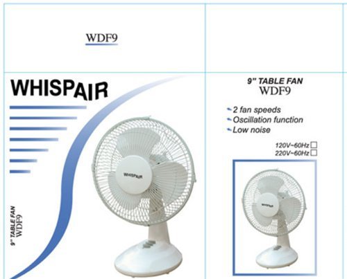 WHISPAIR WDF9 Oscillating Table Fan