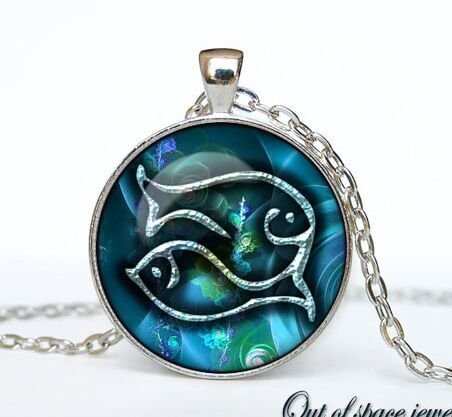 Pisces Necklace, Pisces Pendant Pisces jewelry Sign Pendant, Constellation Jewelry Art gift for men for women