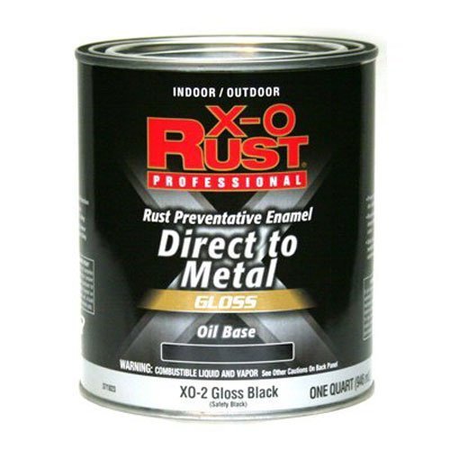 True Value XO2-QT Black Premium X-O Rust Interior/Exterior Gloss Anti Rust Enamel 1 Quart by True Value