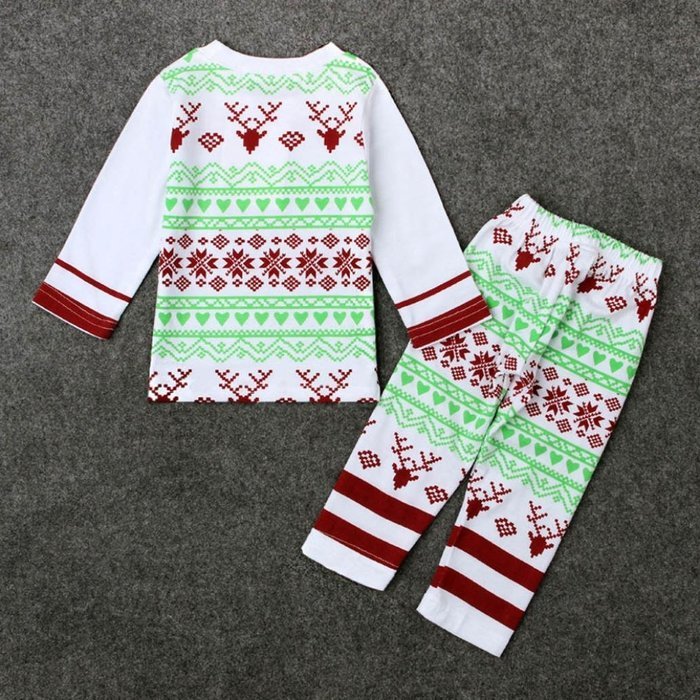 Clothes Set ,BeautyVan Baby Kid Outfit Clothes Christmas Elk Print Blouse T-shirt Top+Long Pants Set (6M, green) N2