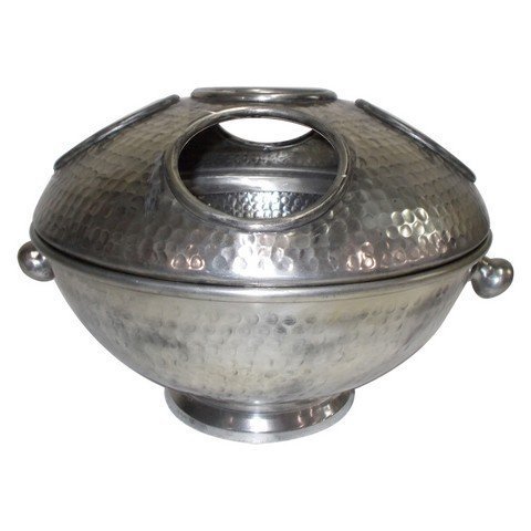 A&B Home 39571 18 x 14 x 11 in. Iron Vase, Itlalian Pewter