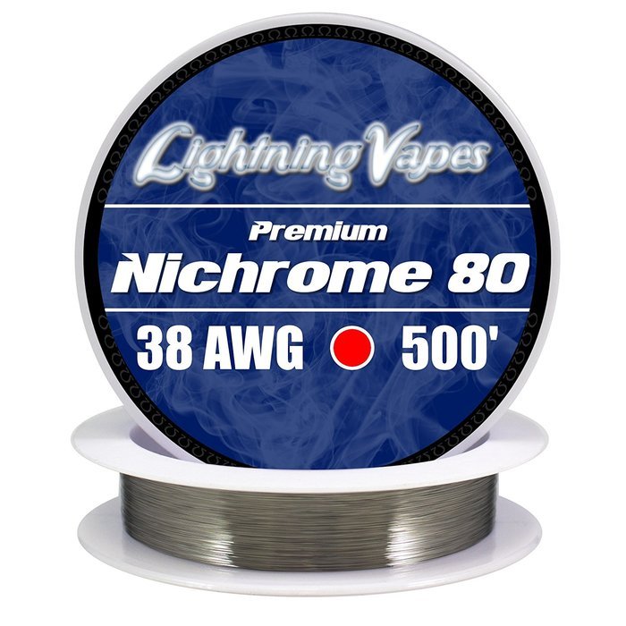 Genuine Lightning Vapes 38 AWG Nichrome 80 Wire 500'