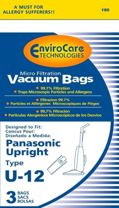 Panasonic Type U-12 Upright Vacuum Bags