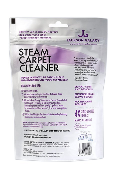 Jackson Galaxy Steam Cleaner (20 Tablets) Carpet Stain Remover, Odor Neutralizer & Upholstery Cleaner Makes 10... N2
