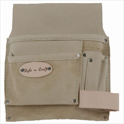 Style n Craft 92-826 5 Pocket Top Grain Tool Belt Pouch by Style N Craft