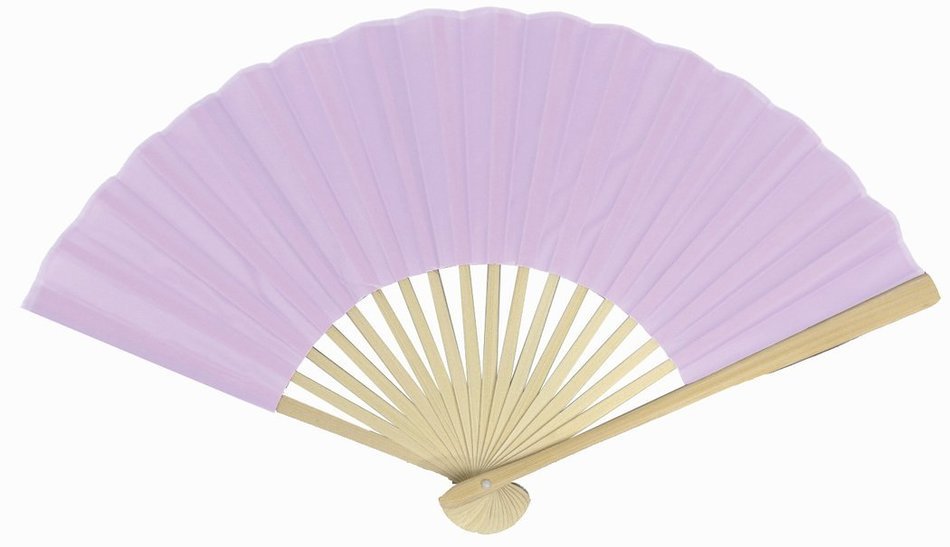 Quasimoon 9" Lavender Silk Hand Fans for Weddings (10 Pack) by PaperLanternStore N2