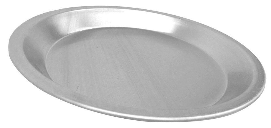 Allied Metal FP209 9-Inch Hard Aluminum Pie Pan, Fully Nesting, 1-1/4-Inch Deep