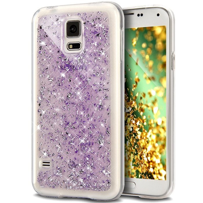 Galaxy S5 Neo Case,Galaxy S5 Case,ikasus Ultra Thin Clear Crystal Bling Shiny Giltter Rhinestone Clear Rubber... N9