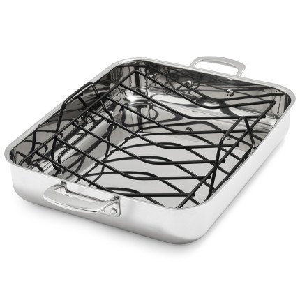 Sur La Table Tri-Ply Stainless Steel Roasting Pan SLT-0001245 , 16" x 13"