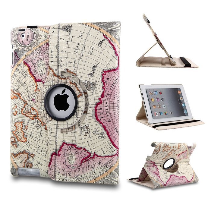TOPCHANCES Modern Smart Cover Case for iPad 2 3 4 with Auto Sleep/Wake Function and 360 Degree Rotating Stand-... N8