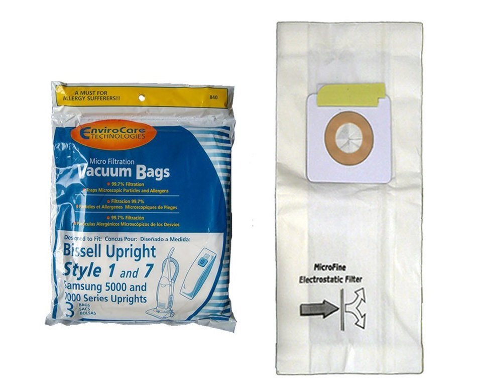 Bissell Style 1 and 7 Upright Vacuum Bags -9 Pk