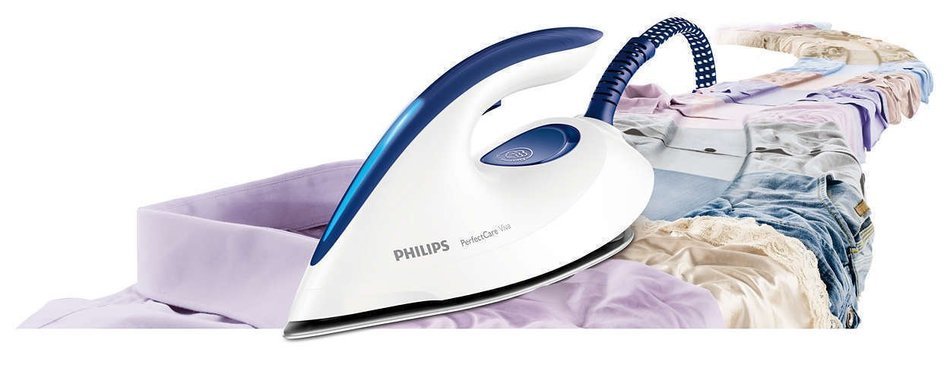 Philips Perfect Care GC7035 Viva Steam Generator Iron White & Blue 5 Bar Pump