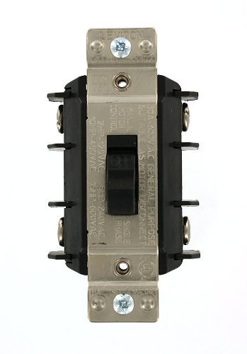 Leviton MS302-DSS 30 Amp, 600 Volt, Double-Pole, Single Phase AC Motor Starter, Suitable as Motor Disconnect,...
